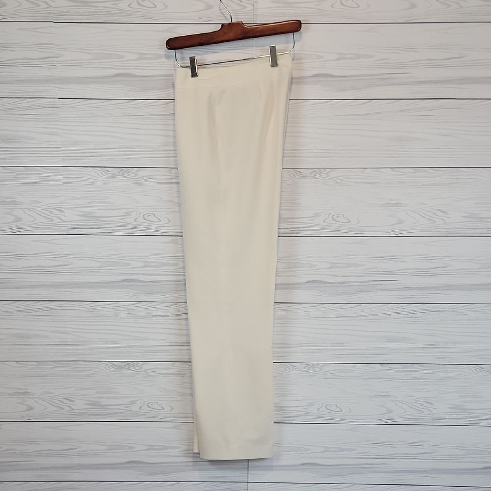 Josephine Essential Dress Pants Wide Leg Smooth Front - Cream Womens Size 6